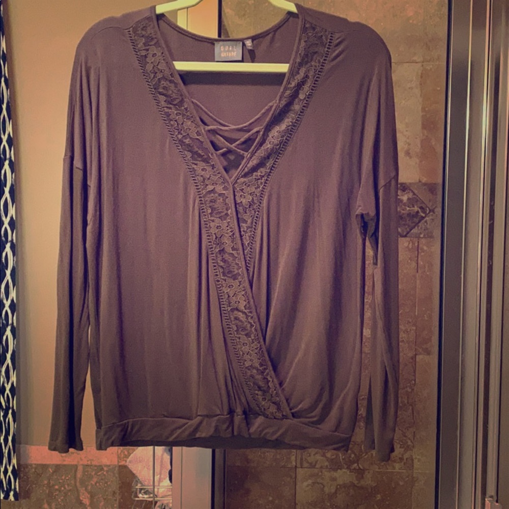 Olive green light weight top